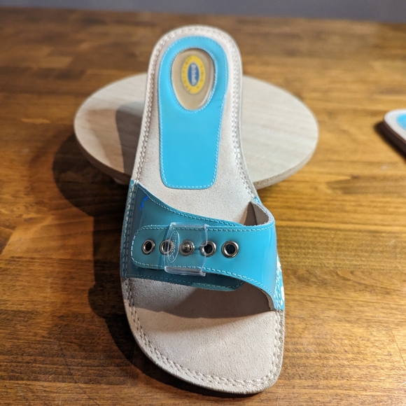 Dr.Scholl’s In The Clear Turquoise Casual Slide Sandal - Picture 8 of 9